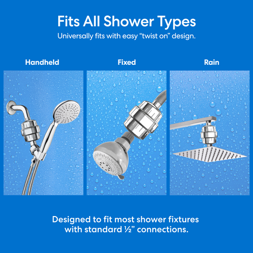 Brio 15 Stage Shower Filter Fits Most Shower Fixtures