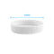 A 53MM Water Bottle Screw Cap is shown in white plastic with vertical ridges. Its 5-gallon size and leak-proof design are highlighted against a plain white background, with a blue line marking its 53mm diameter.