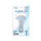 The 55MM No-Spill Cap Display Package for Screw Neck Water Bottles is a white, vented cap with a cylindrical section. Packaging notes it's BPA-free and reusable for easy loading, designed to fit 55MM bottle crown caps.