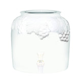 GEO Porcelain Ceramic Crock Water Dispenser - White Grapes