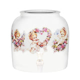 Dispensador de agua de vasija de cerámica y porcelana GEO - Ángeles florales