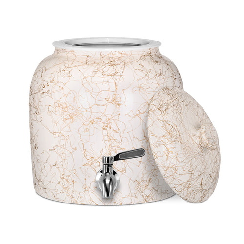 GEO Porcelain Ceramic Crock Water Dispenser - Multiple Colors