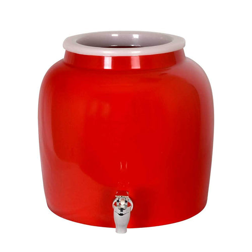 Dispensador de agua de vasija de cerámica y porcelana GEO - Múltiples colores 