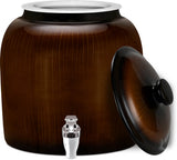 GEO Porcelain Ceramic Crock Water Dispenser - Bronze Stripe