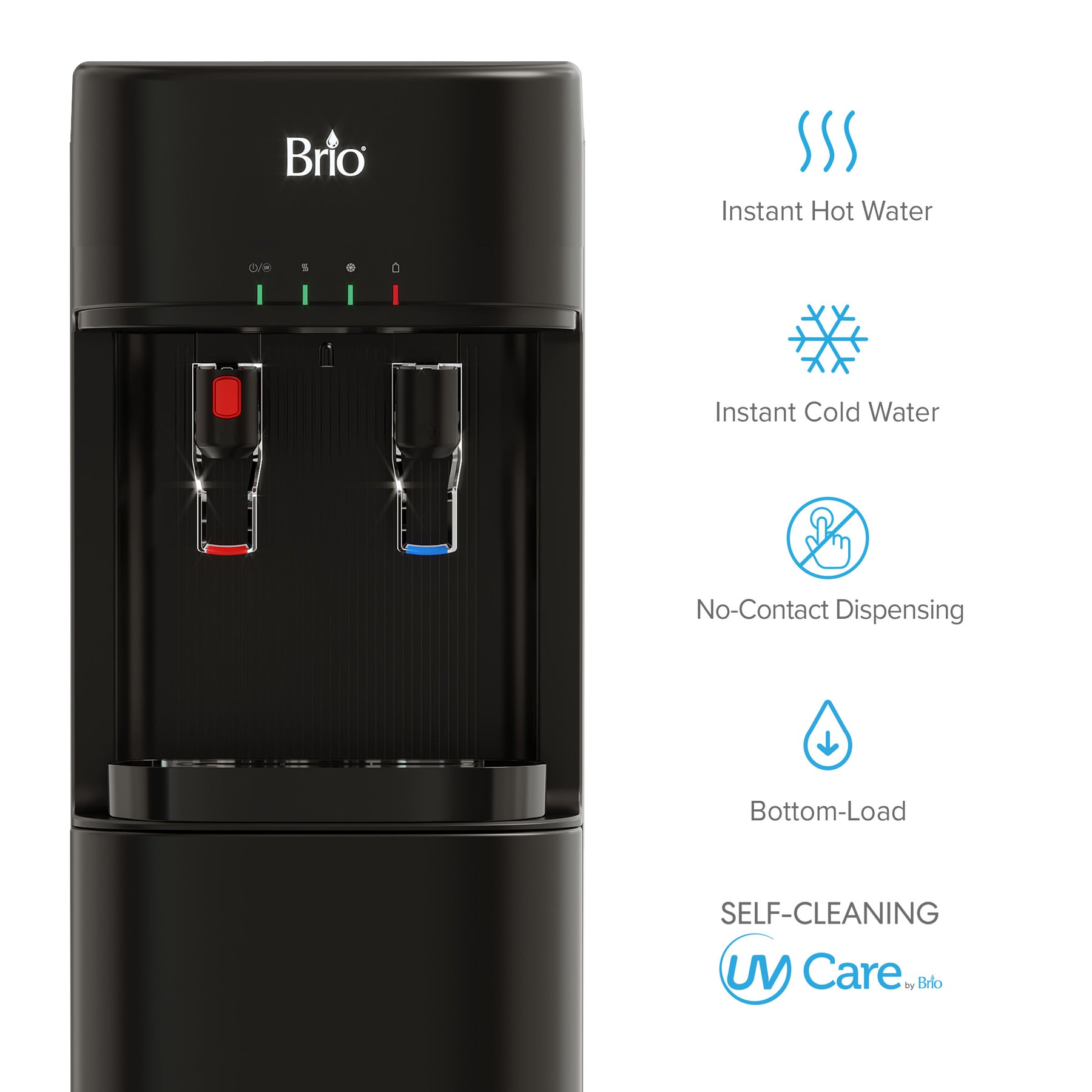 Enfriador de agua de carga inferior Brio serie 300 negro