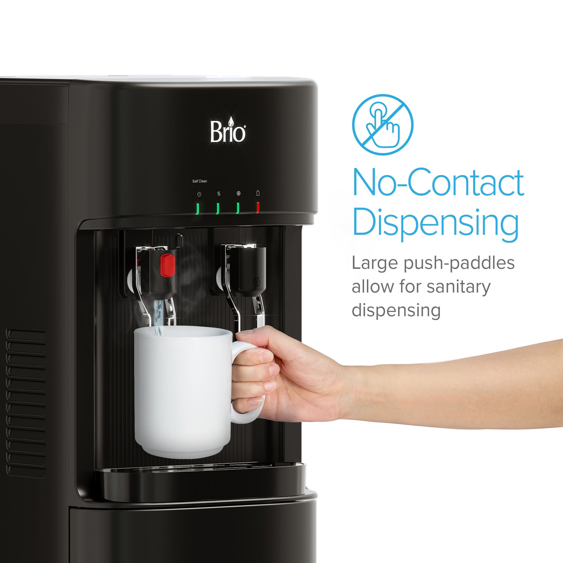 Enfriador de agua de carga inferior Brio serie 300 negro