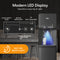 A Bottom Load Bullet Ice & Hot/Cold Water Dispenser - Model 320 Ice, featuring touch-sensitive buttons, an LED display, UV self-cleaning, bottle indicator, child safety lock, and a 24/7 LED night light, is displayed in a modern kitchen setting.
