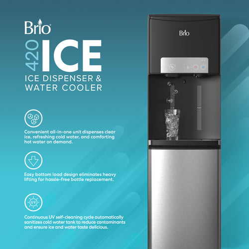 Brio 420 Ice Dispenser & Bottom Load Water Cooler