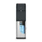 The Stainless Steel Bottom Load Tri Temperature Water Cooler - 425 Series has a black top, stainless steel bottom, tri-temperature dispensing, and a large blue water bottle visible through a lower compartment cutout.