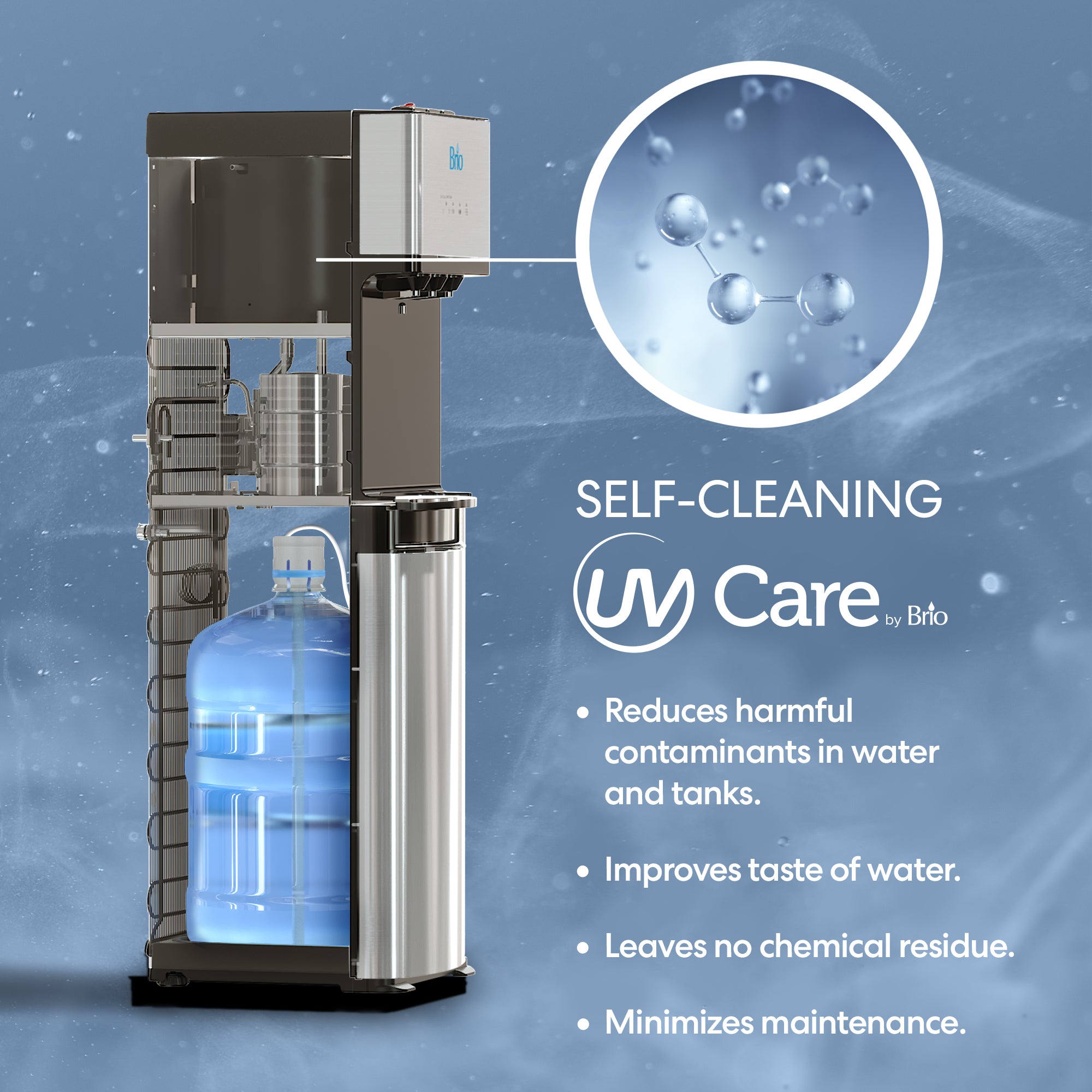 500 Series SelfCleaning Bottom Load Water Cooler Brio Brio Water