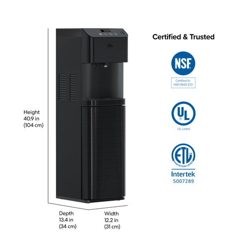 Brio Moderna Touchless Black Stainless Bottom Load Water Cooler