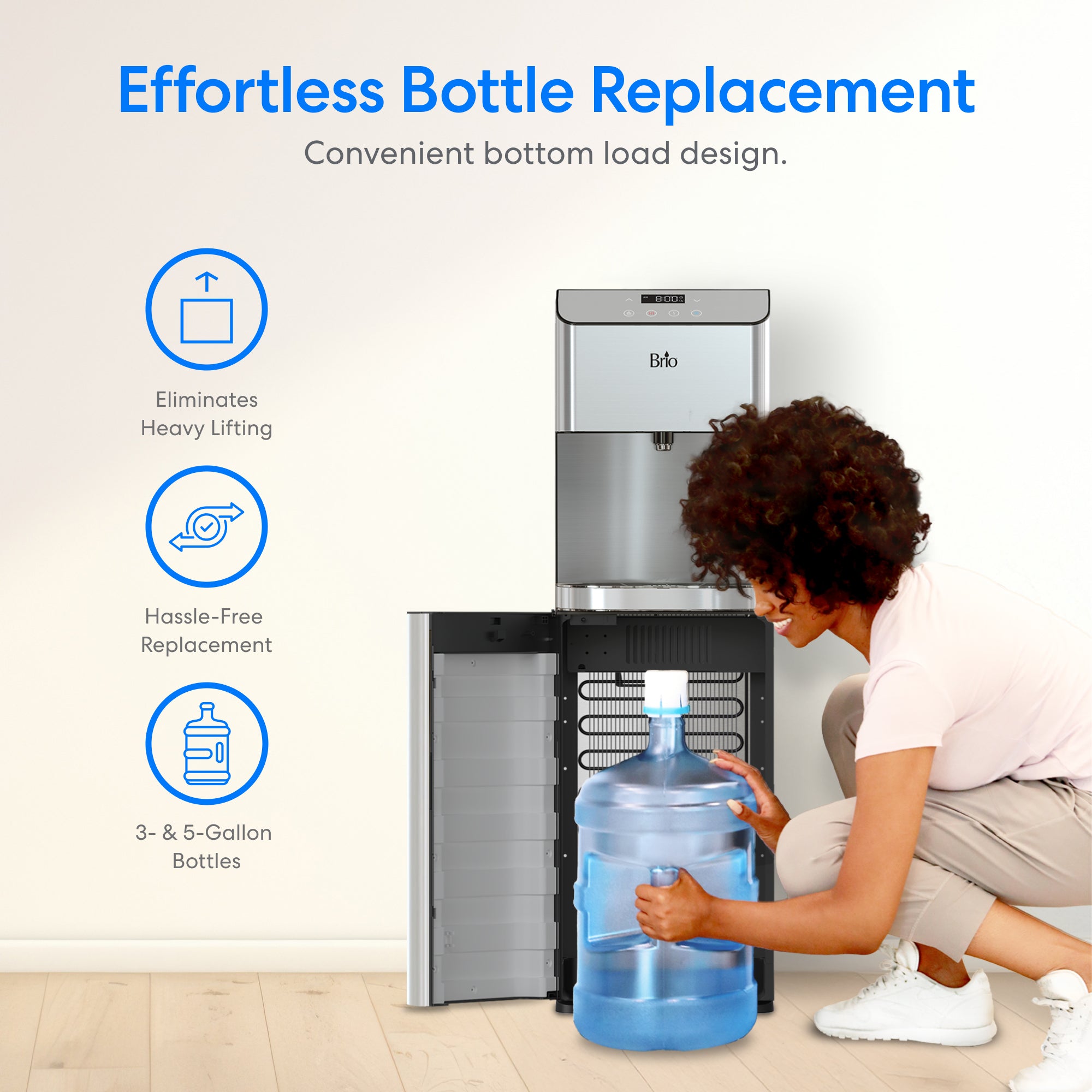Moderna Self-Cleaning Bottom Load Water Cooler | Brio