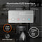 The Moderna Series Coffee Maker & Bottom Load Water Cooler Dispenser features a digital LED display with child safety lock, hot/cold water, self-cleaning, clock, 3 temperature options, and a built-in night light for convenience.