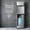 The Self-Cleaning Stainless Steel Bottom Load Water Dispenser - Moderna 730 features a convenient bottom-load design that securely holds a clear water bottle inside its lower compartment, eliminating the need for heavy lifting or visible bottles. For added convenience, this unit is equipped with self-cleaning UV technology to help maintain water purity with minimal effort.