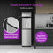 In a modern kitchen, the Bottom Load Water Dispenser - Model 740 stands out with its sleek, micro-brushed stainless steel design that fits anywhere—no plumbing required. Text highlights Sleek Modern Design, Micro-Brushed Stainless Steel, and Fits Anywhere, No Plumbing Required. It features advanced self-cleaning UV technology and tri-temperature dispensing for ultimate convenience. A glass of water sits on the dispenser’s tray.