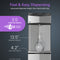 The Bottom Load Tri-Temp Water Dispenser - Model 745 features a stainless steel water cooler that fills a glass carafe with a rapid flow rate of 3.5 liters per minute. Designed for user convenience, it offers a generous 13.5 cm dispense height and a 4.2 cm drip tray depth, enabling fast and easy dispensing. This tri-temperature dispenser ensures optimal flexibility for both hot and cold beverage needs.