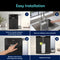 Four-step setup for your 2-Stage Sparkling Countertop Water Dispenser - 630 Series: 1) Place and plug in. 2) Fill the 5L refillable tank. 3) Reattach tank and choose settings. 4) Dispense water into a glass—enjoy!.
