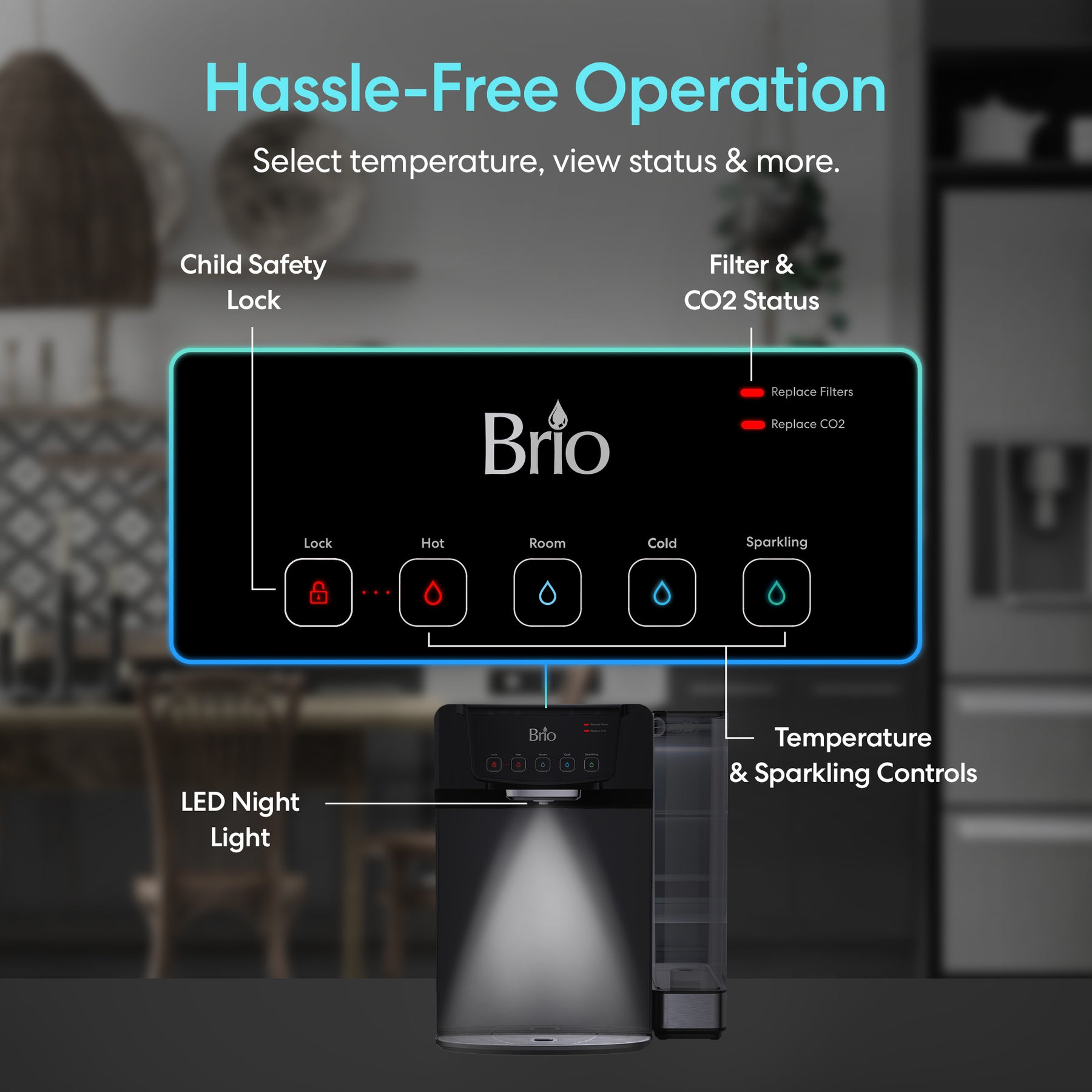 Brio 630 2-Stage Sparkling Countertop Water Dispenser
