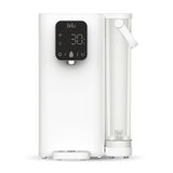 The Brio SIMPL 2-Stage Countertop Water Dispenser features a modern white design, digital display with 3.0 reading, touch controls, refillable filtered water tank, and a convenient side handle.
