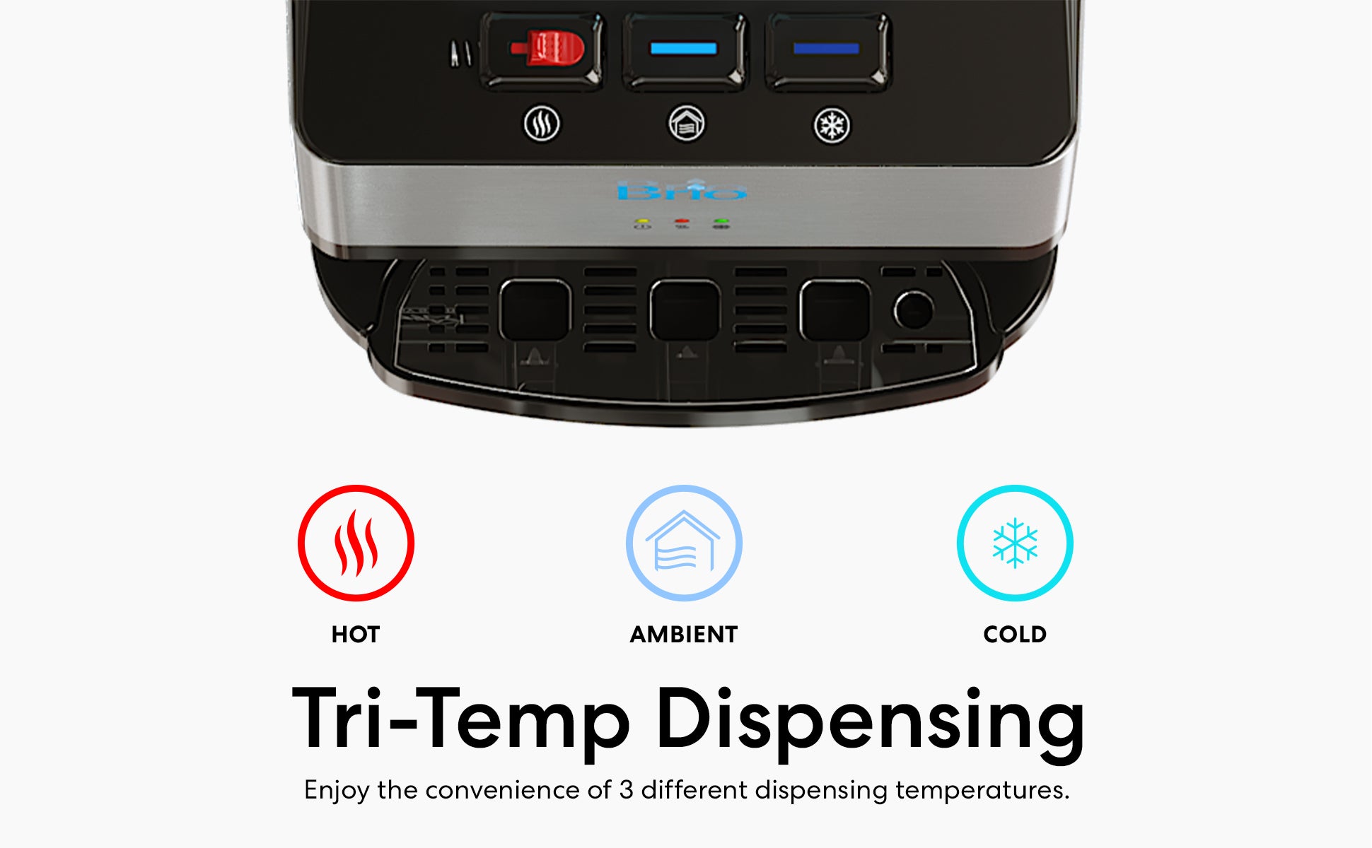 Brio Tri-temp Bottled Countertop Water Cooler | CLCTTL520 – Brio Water
