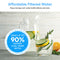 Enjoy a refreshing glass and pitcher of filtered water with lemon, cucumber, and rosemary—made fresh from the Black Stainless Bottom Load + Water Filtration Dispenser - 520 No-Line. Save up to 90% on every 5-gal. water bottle and enjoy big savings over traditional bottle delivery services, all while benefiting from a self-cleaning design.