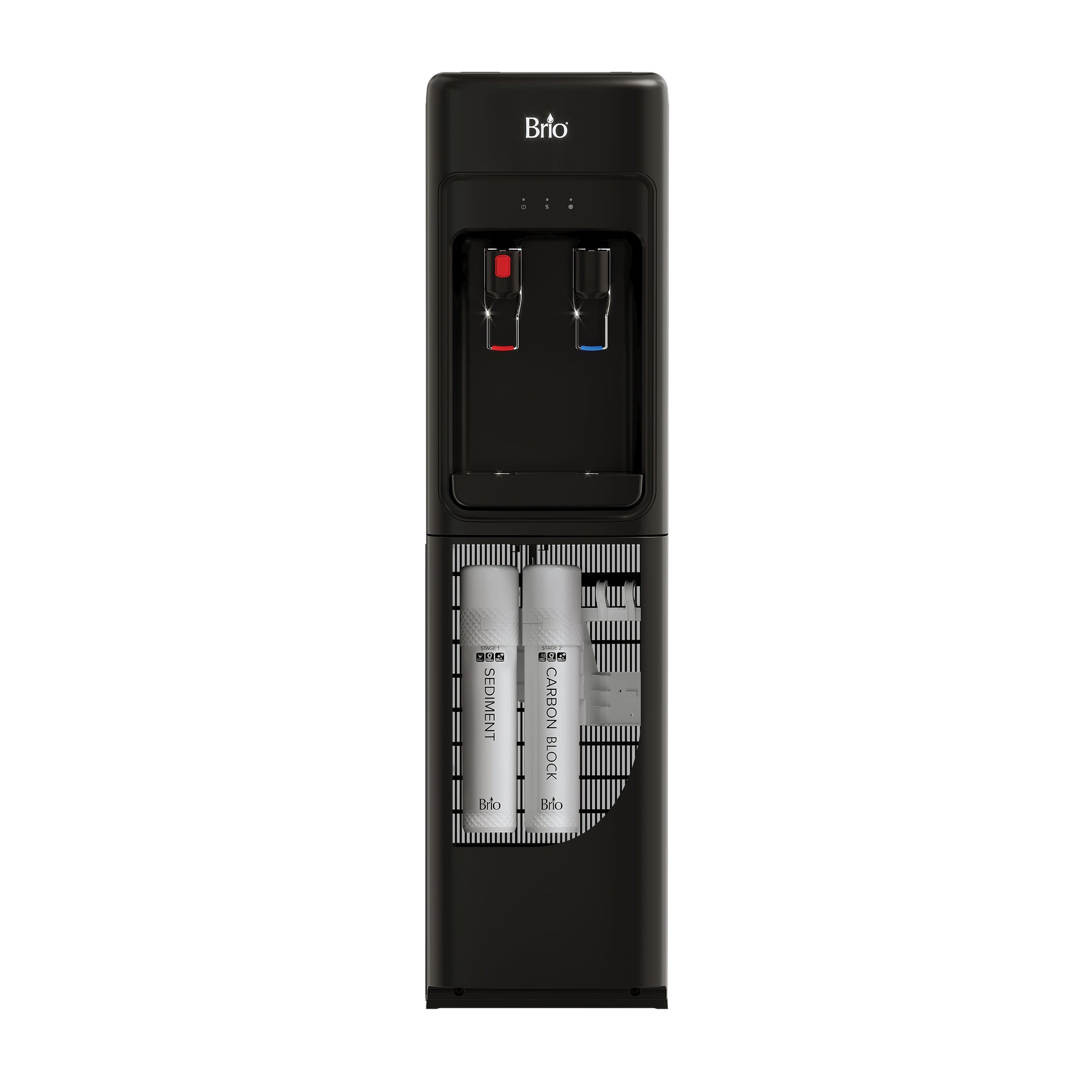 Brio 300 Slim Series 2-Stage Black Bottleless Water Cooler