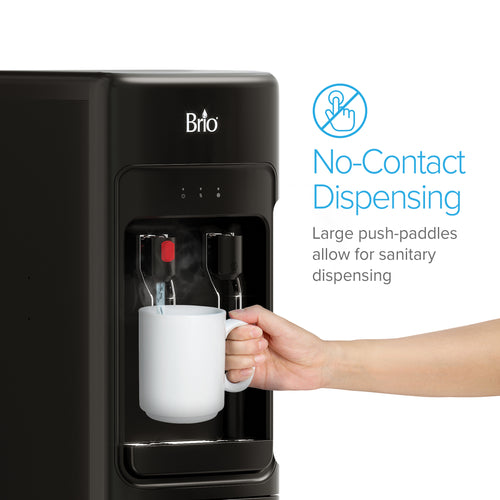 Brio 300 Slim Series 2-Stage Black Bottleless Water Cooler