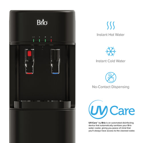 Brio 300 Series 3-Stage Black Bottleless Water Cooler