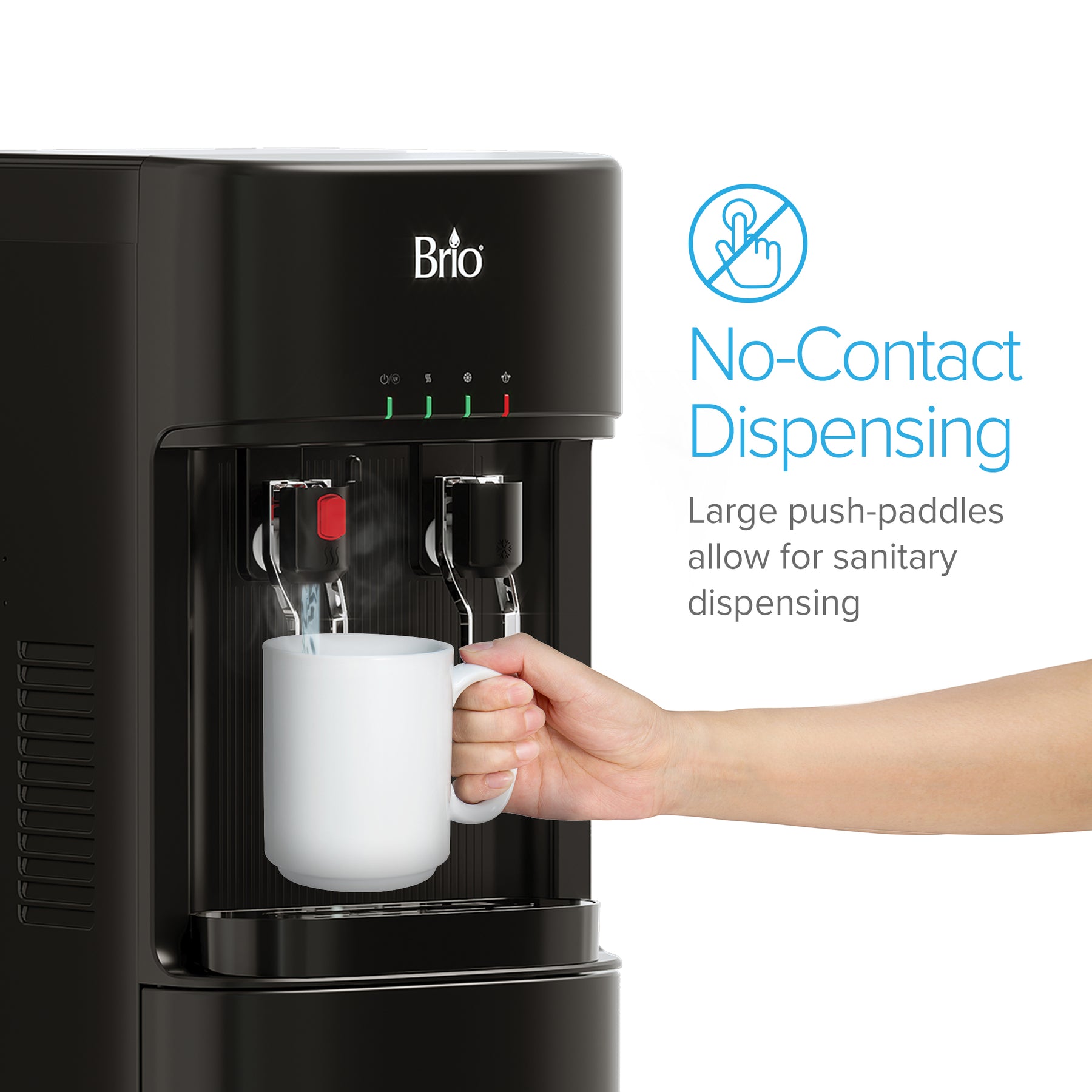 Brio 300 Series 3-Stage Black Bottleless Water Cooler