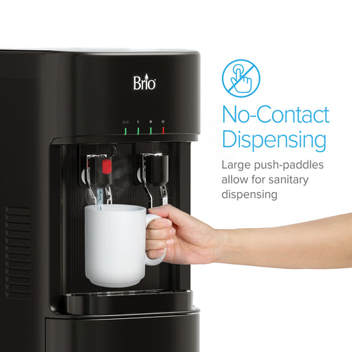 Brio 300 Series 3-Stage Black Bottleless Water Cooler