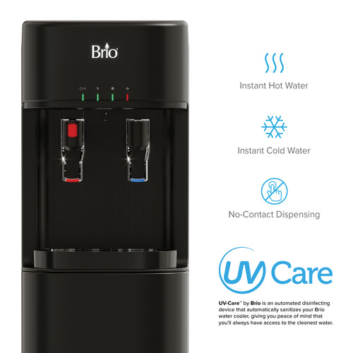 Brio 300 Series 4-Stage UF Black Bottleless Water Cooler