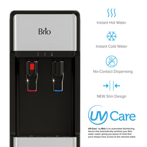 Brio 300 Slim Series 2-Stage Bottleless Water Cooler Stainless Steel