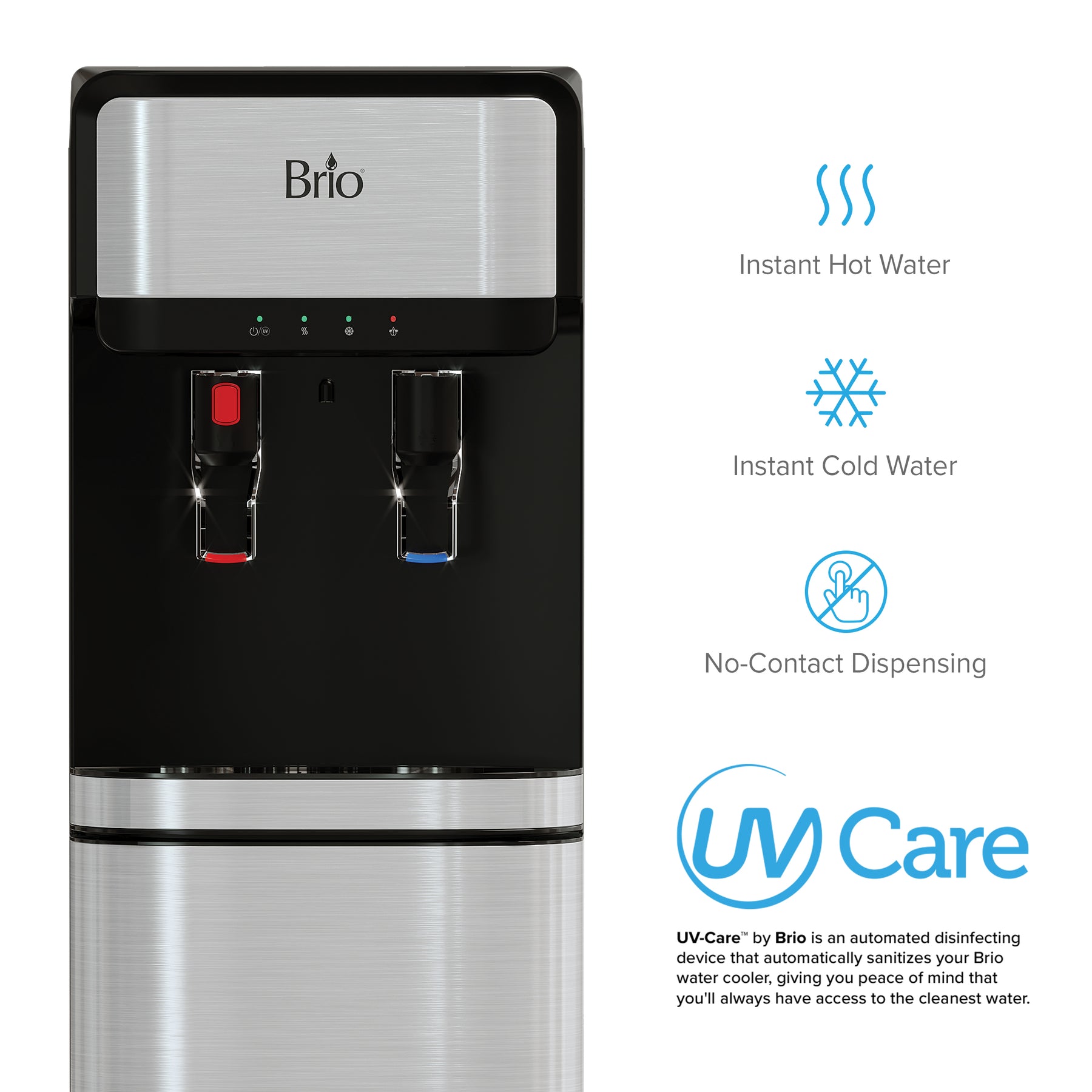 Brio 300 Series 3-Stage Stainless Steel Bottleless Water Cooler