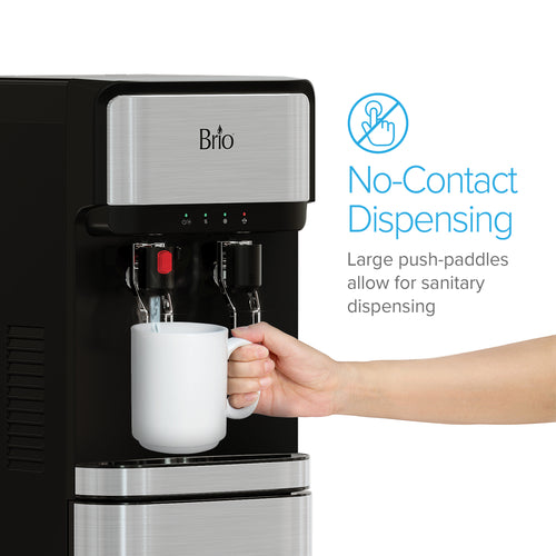 Brio 300 Series 3-Stage Bottleless Water Cooler Stainless Steel