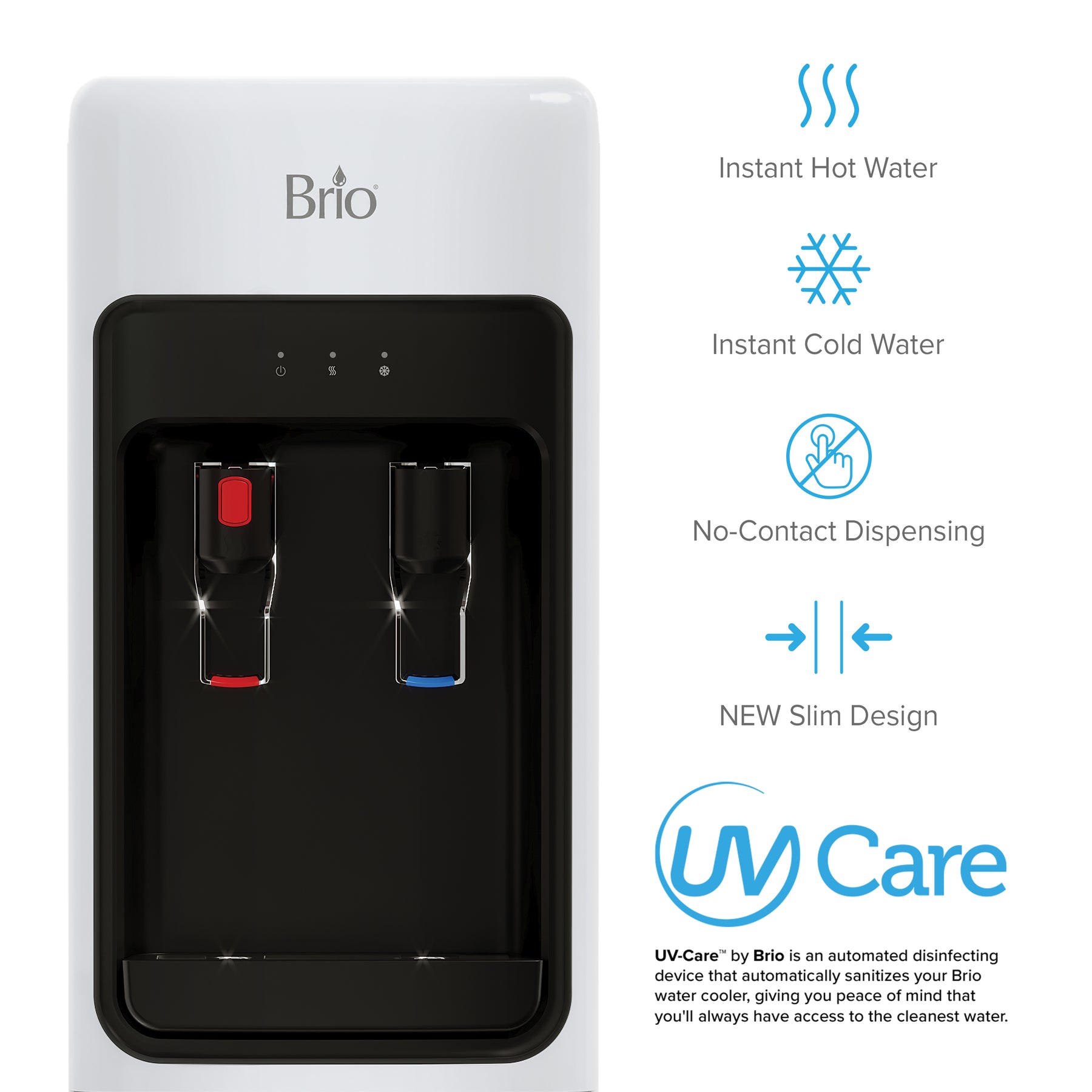 Enfriador de agua sin botella de 2 etapas Brio 300 Slim Series Blanco