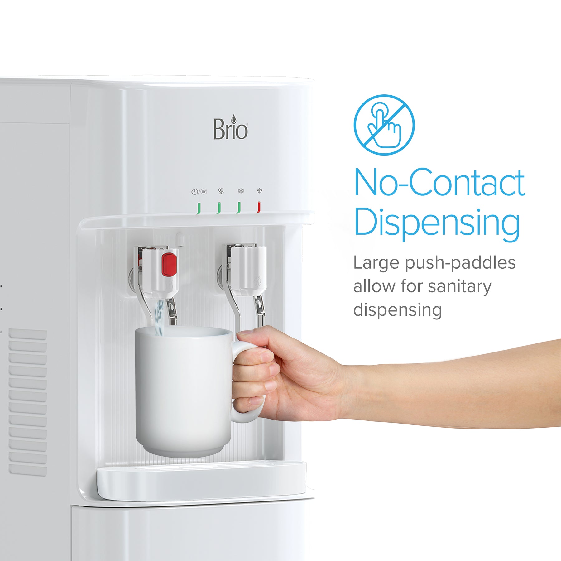 Brio 300 Series 3-Stage White Bottleless Water Cooler