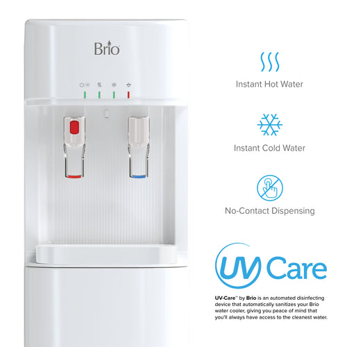 Brio 300 Series 4-Stage UF White Bottleless Water Cooler