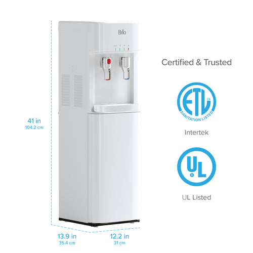 Brio 300 Series 4-Stage UF White Bottleless Water Cooler