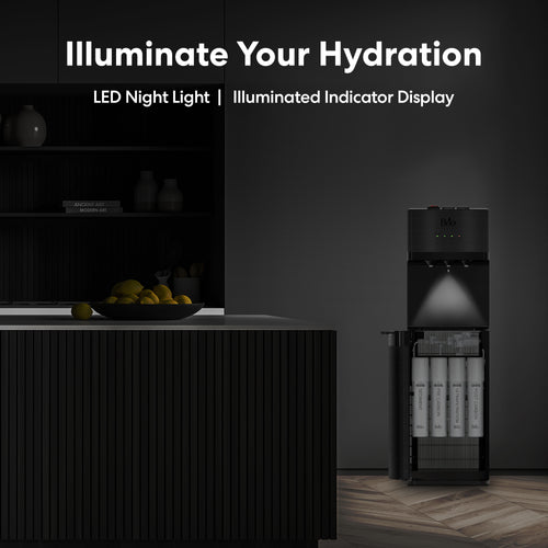 Brio 500 Series 4-Stage UF Bottleless Water Cooler Black Stainless