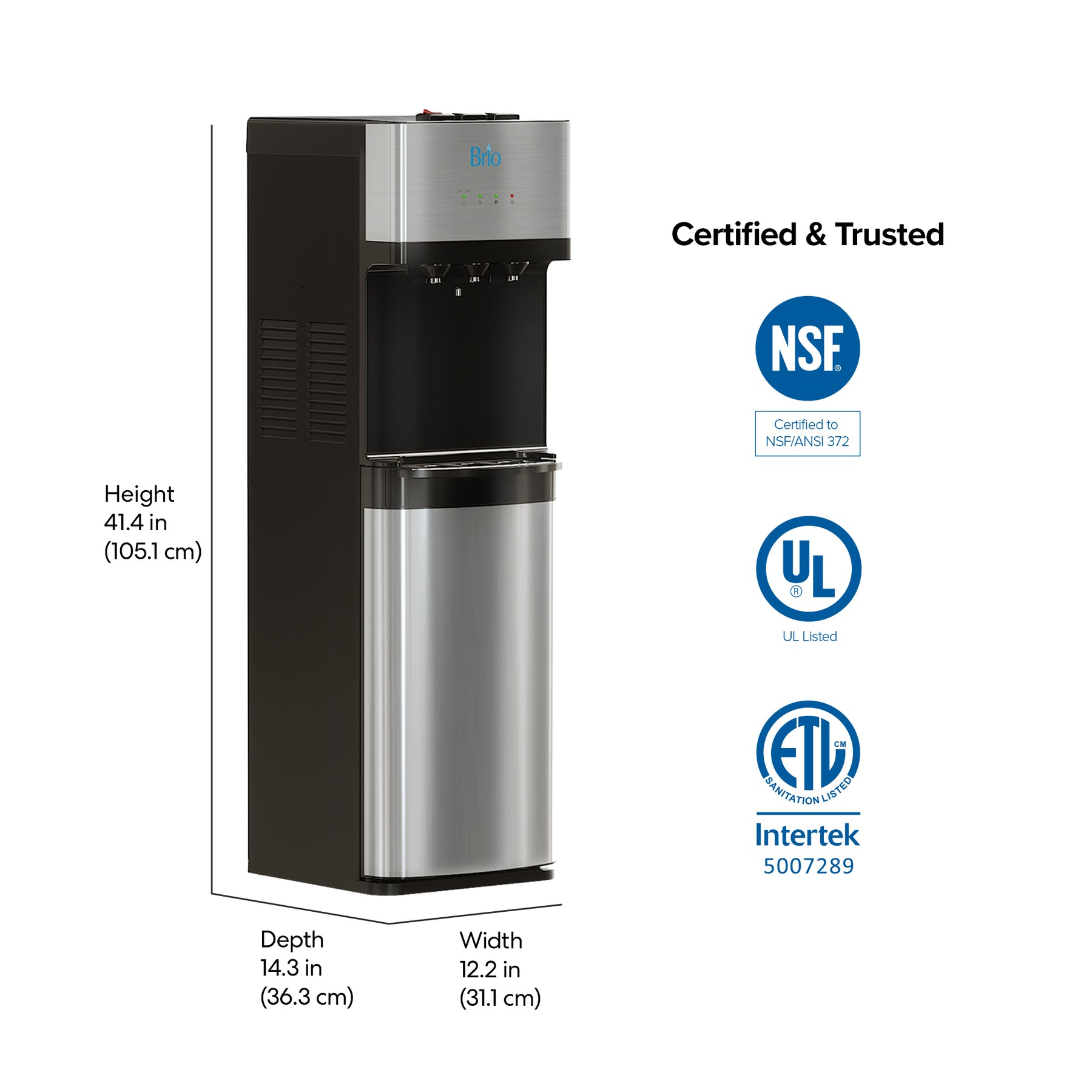 Brio 500 Series 4-Stage UF Bottleless Water Cooler