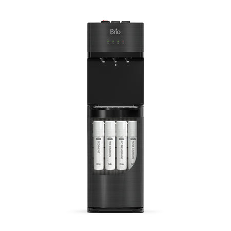 Brio 500 Series 4-Stage Reverse Osmosis Black Stainless Bottleless Water Cooler