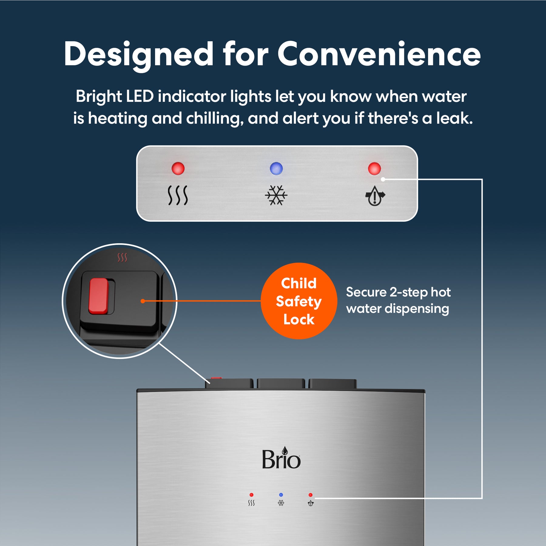 Brio 530 Series 3-Stage Bottleless Water Cooler