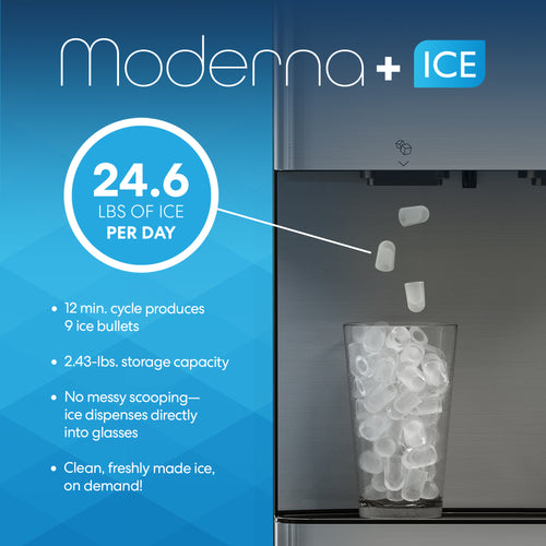 Dispensador de hielo de 3 etapas y enfriador de agua sin botella Brio Moderna