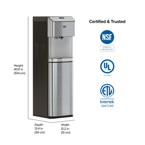 Brio Moderna Self-Cleaning 3-Stage Bottleless Water Cooler
