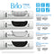 Image showcasing the Moderna 720 Ice Reverse Osmosis Filtered Bullet Ice & Hot/Cold Water Stainless Steel Dispenser, featuring an advanced 4-stage RO filtration system with sediment, GAC, reverse osmosis, and coconut carbon block filters—each highlighted by brief descriptions, distinctive icons, and usage details on a clean white background. This setup seamlessly combines bullet ice dispensing with hot and cold reverse osmosis filtered water for added convenience.