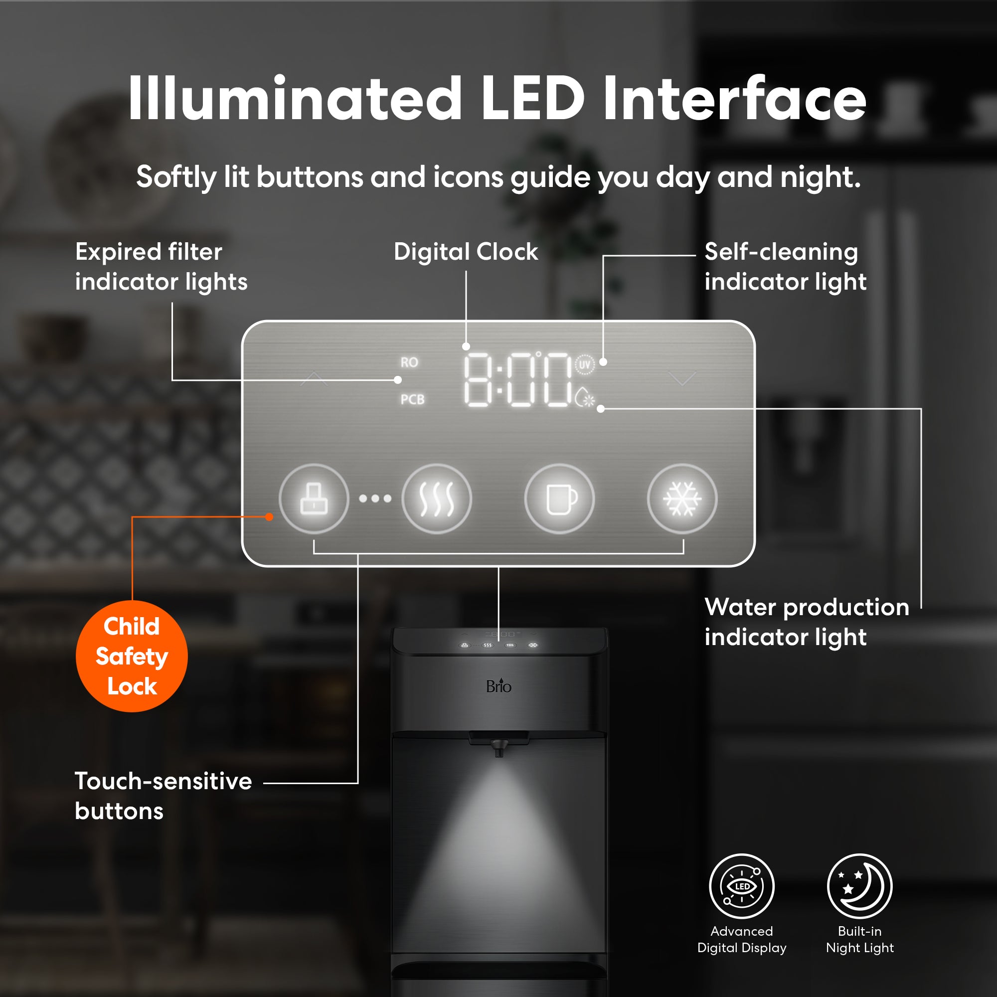 Brio Moderna 4Stage Reverse Osmosis Coffee Maker & Bottleless Water C