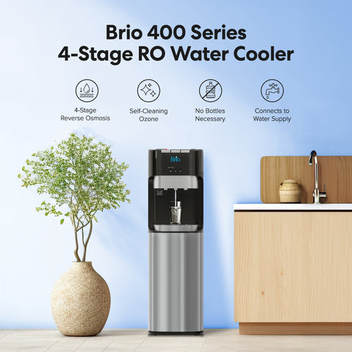 Brio 400 Series 4-Stage Reverse Osmosis Bottleless Water Cooler