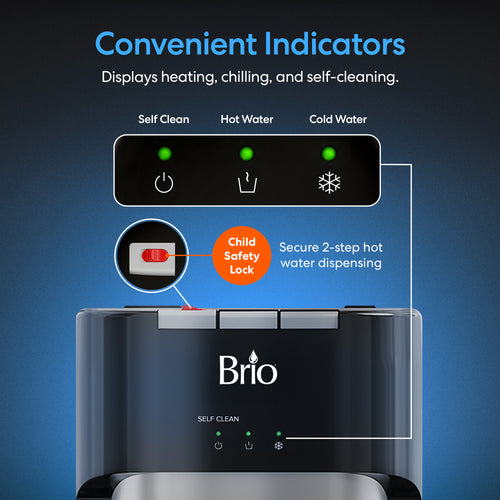 Brio 400 Series 4-Stage Reverse Osmosis Bottleless Water Cooler