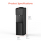 Top Load Water Cooler - 130 Series in black with top-loading design and dual temperature dispensing. Dimensions: 36.5 in (92.6 cm) H, 10.8 in (27.4 cm) W, 12 in (30.5 cm) D. Text: Product Specifications shown.