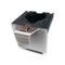 Three quarter view of a stainless steel coffee pod drawer for Brio Cafe 730 Series Water Dispensers with Coffee on a white background.  